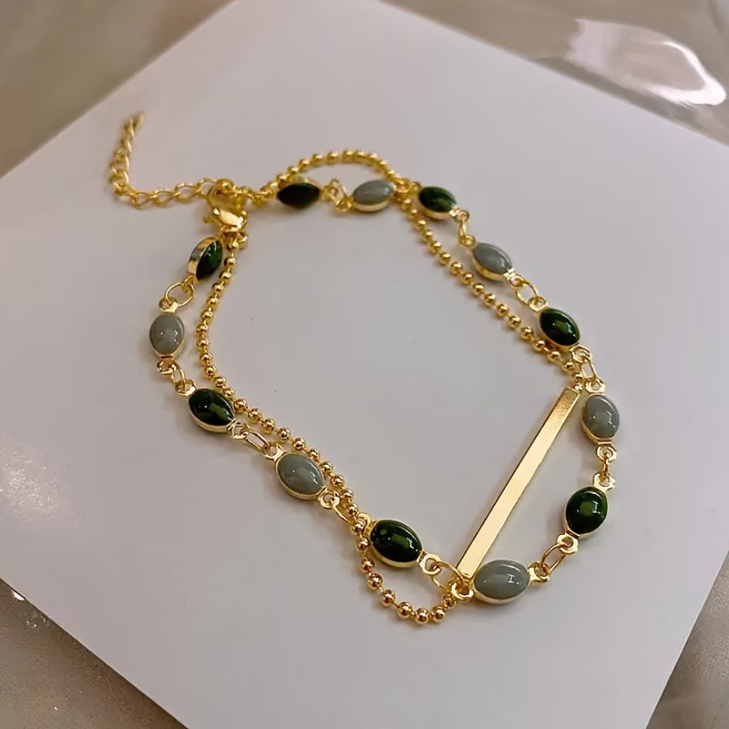 Pulsera Duo Olivia Moss | Oro
