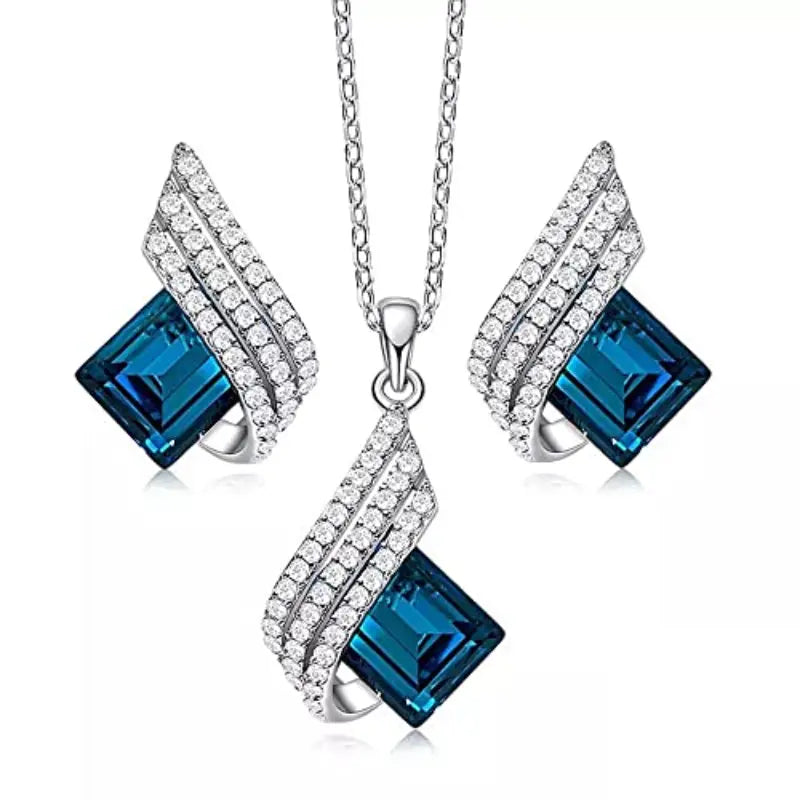 Conjunto de Joyas Brienne Solazure | Oro Blanco