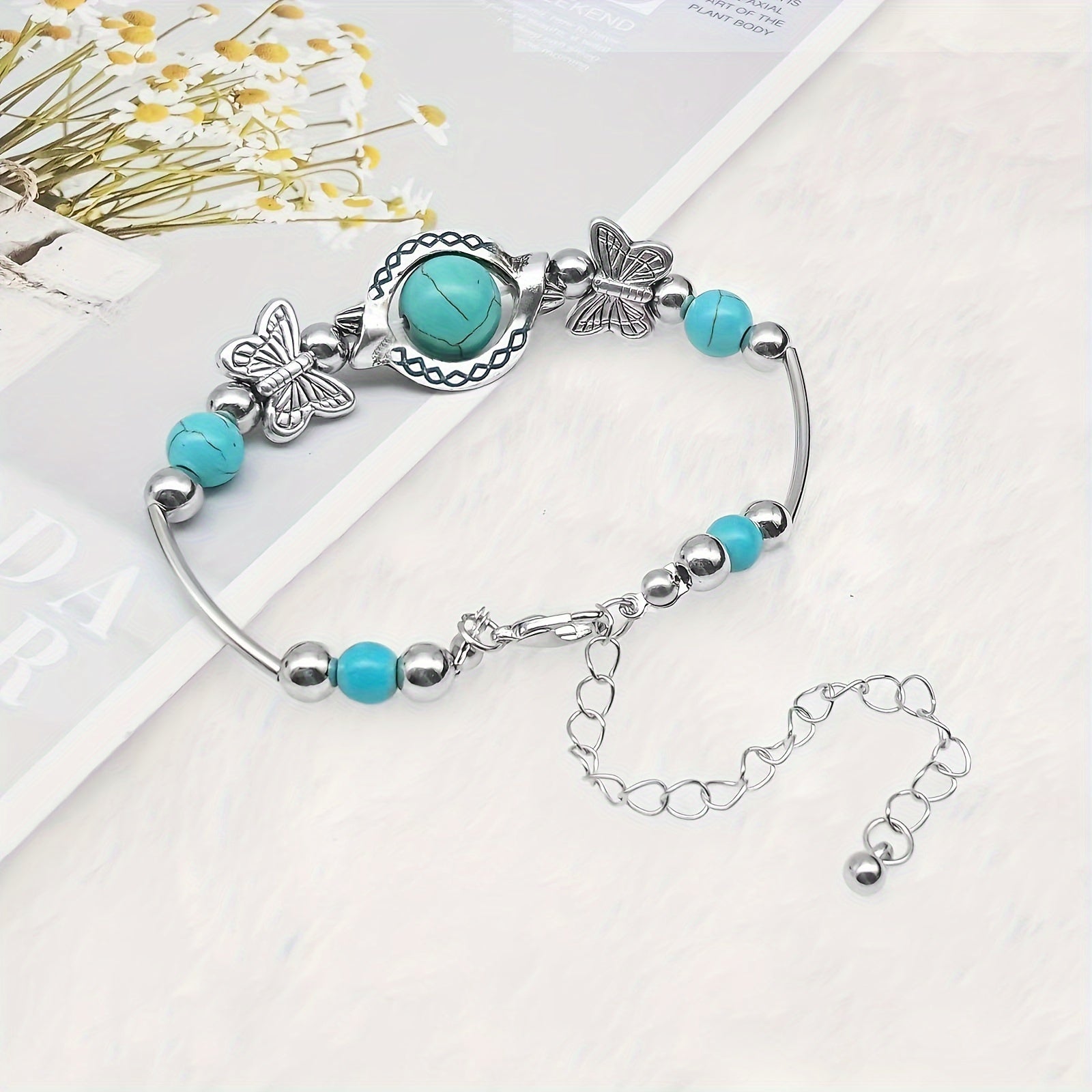 Pulsera Oasis Butterfly Drift | Oro blanco