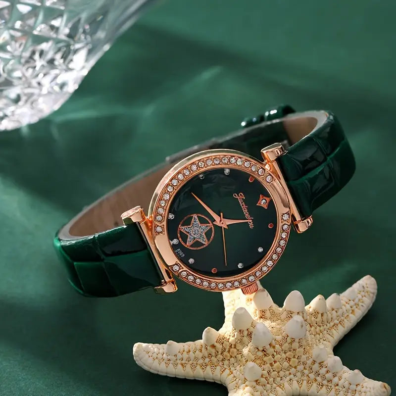 Conjunto de Joyas Verdantra Timecourt | Oro