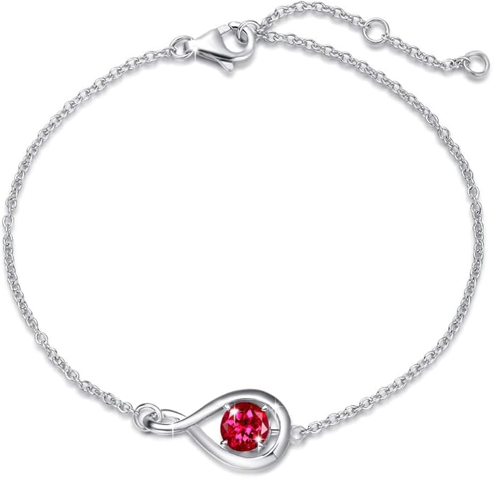 Pulsera Ruby Infinity | Oro blanco
