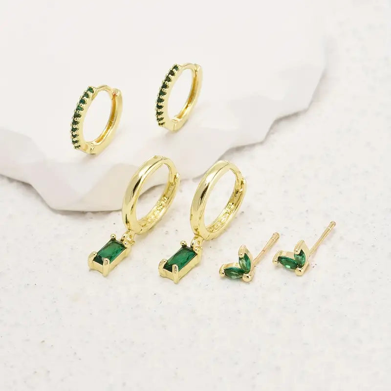 Conjunto de Pendientes Fiorenza Viridelle | Oro