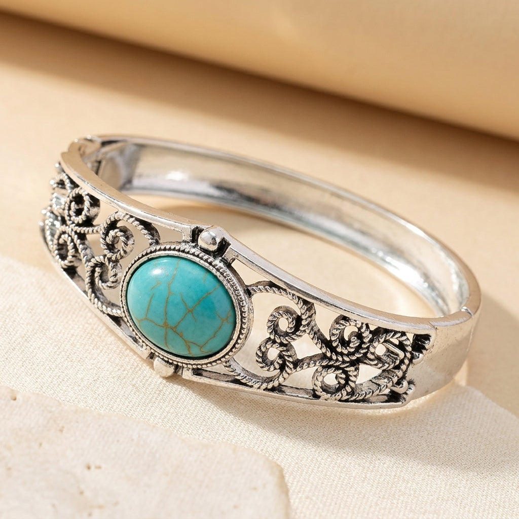 Alouette Vintage Crest Pulsera | Oro Blanco
