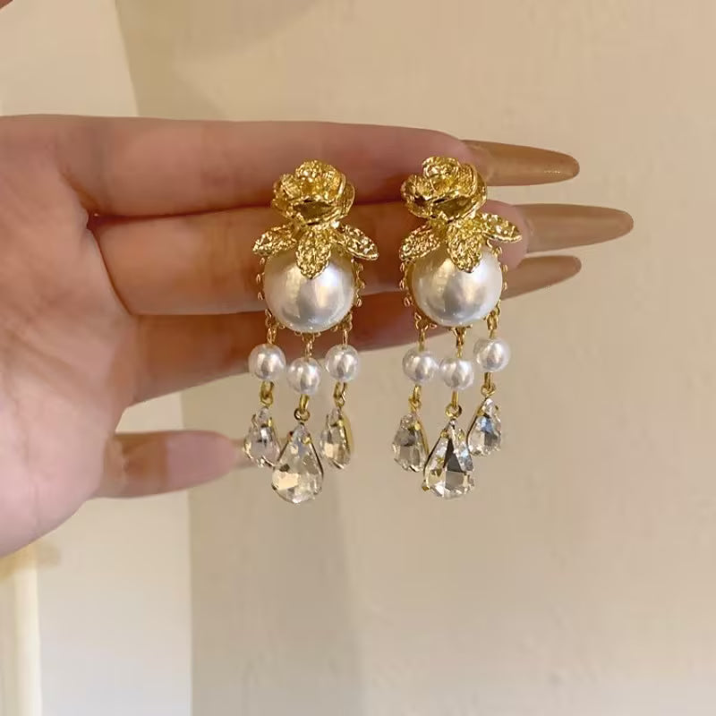 Pendientes Ivoria Pearl Dew Drop | Oro