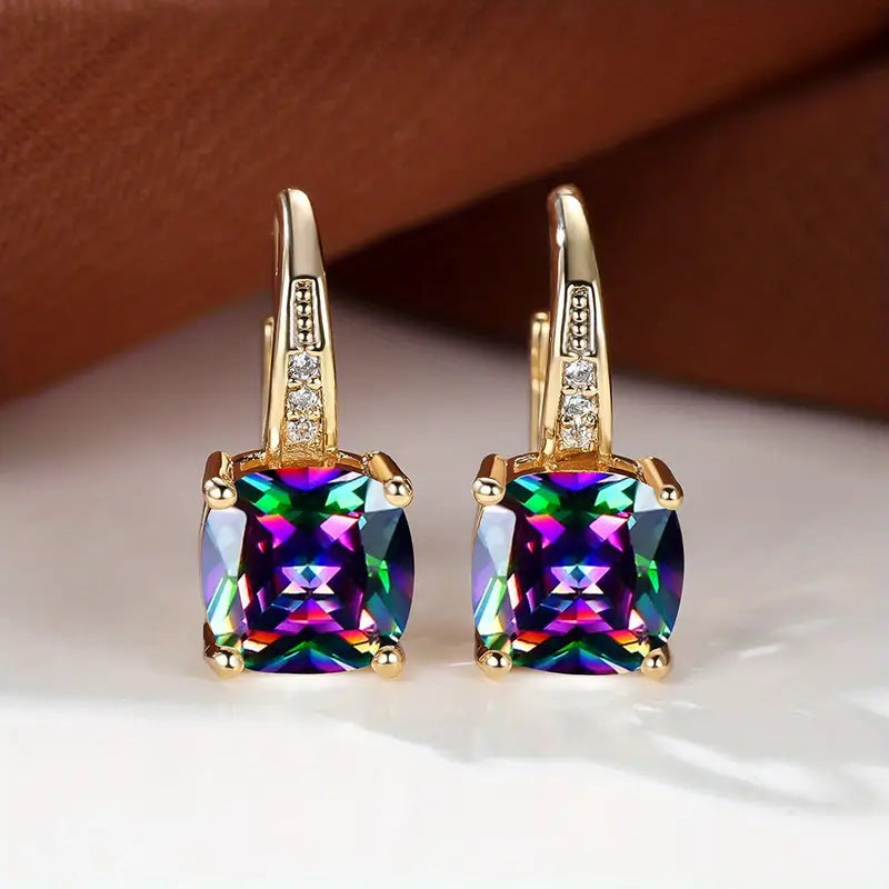 Aretes de Aro de Piedra Zafiro Mística | Oro