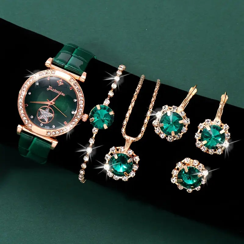 Conjunto de Joyas Verdantra Timecourt | Oro