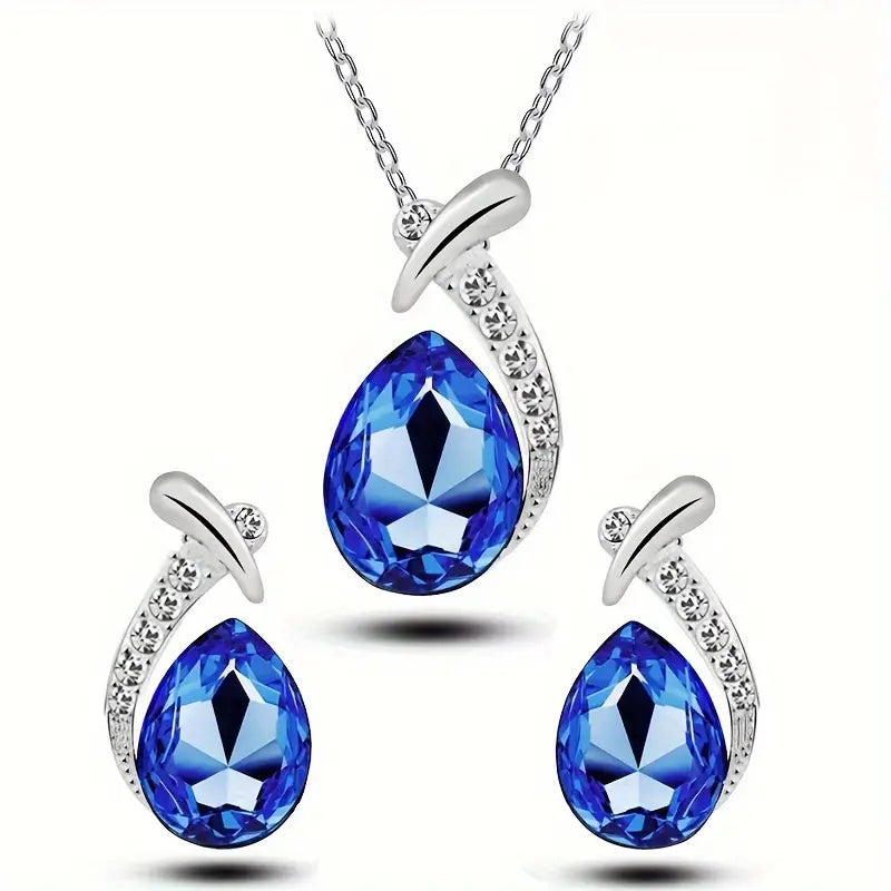 Conjunto de Joyas Elegancia de Sirena Clásica | Oro Blanco