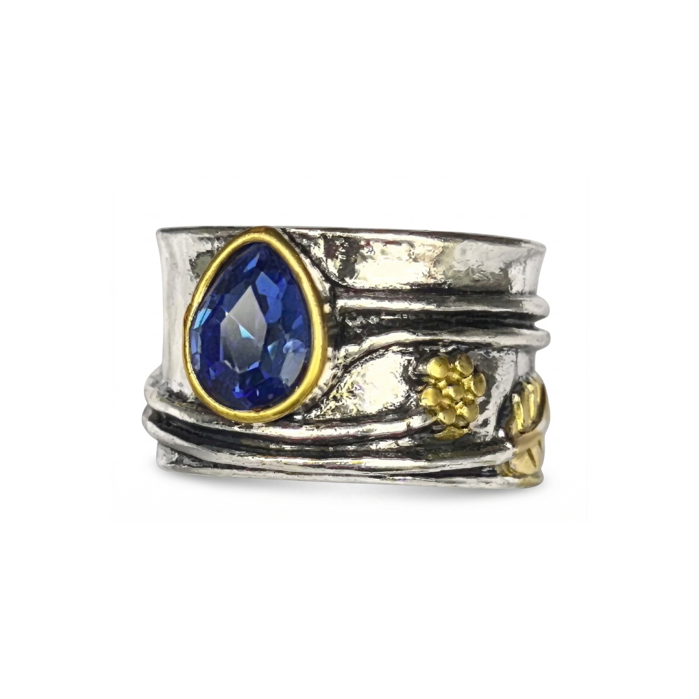 Anillo de Meditación Bohemio | Oro Blanco