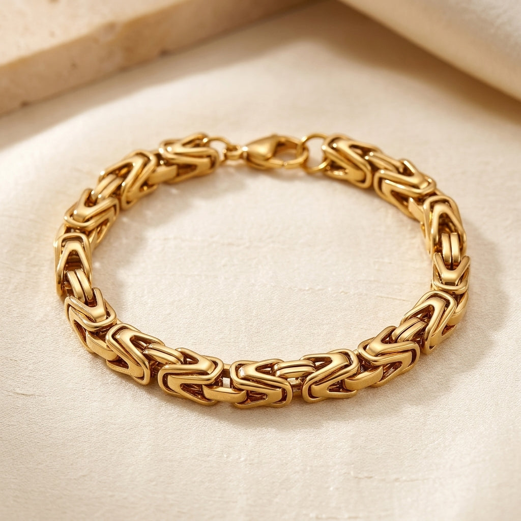 Pulsera Lucian Crown Link | Oro