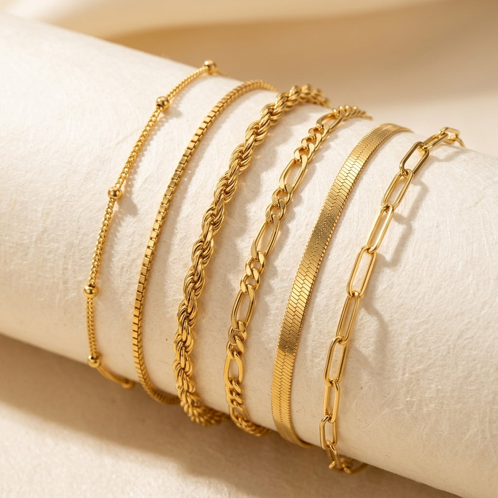 Conjunto de pulseras Isabella Vernetta | Oro