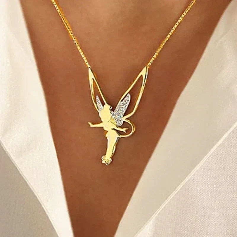Collar Heldig Fe | Oro Blanco