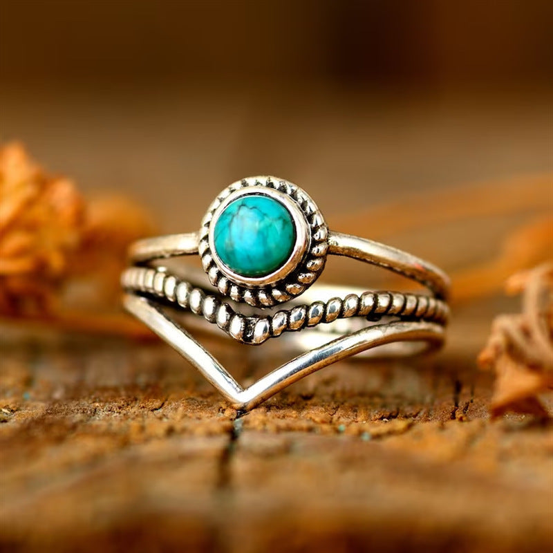 Anillo Velora Turquesa Perla | Oro