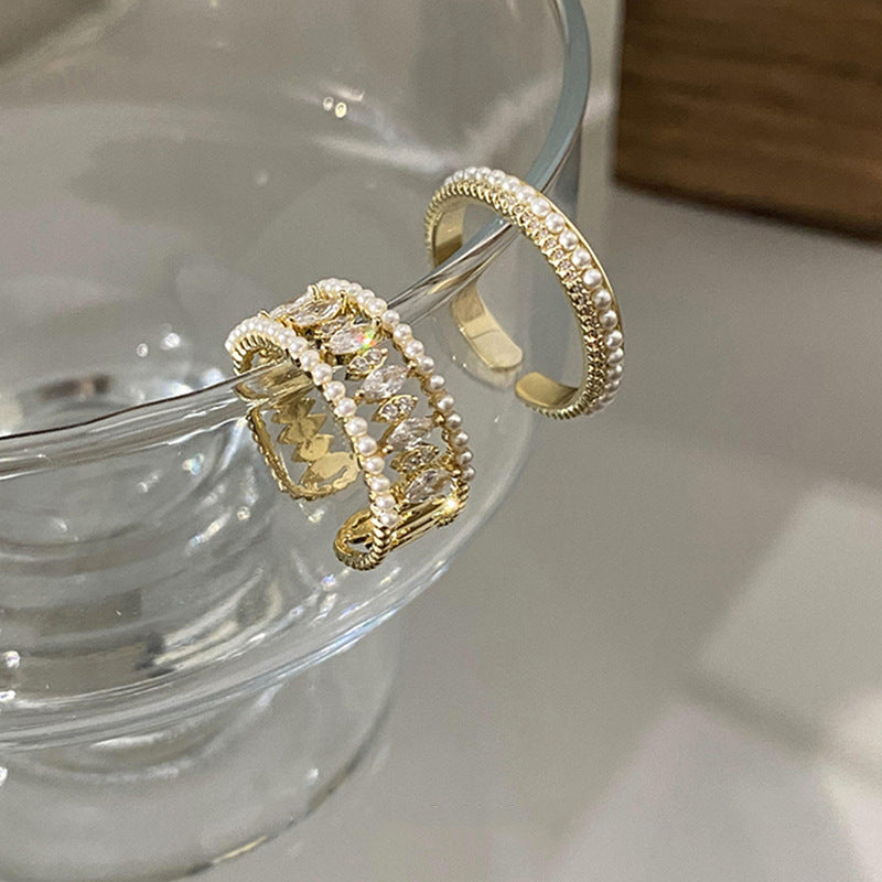 Elodie Vance Anillo Conjunto | Oro