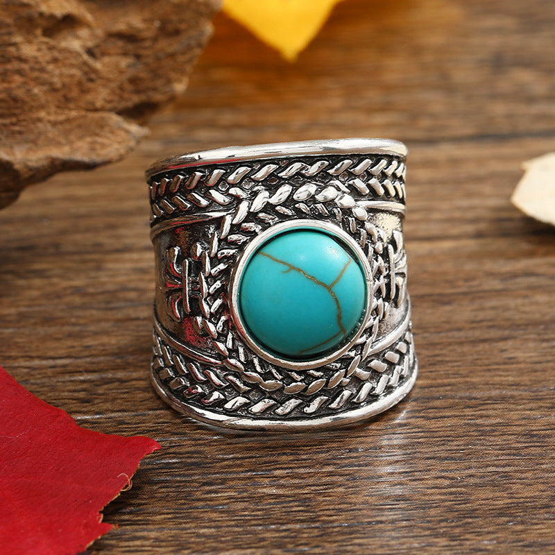 Anillo Abierto Ravik Stone | Oro Blanco
