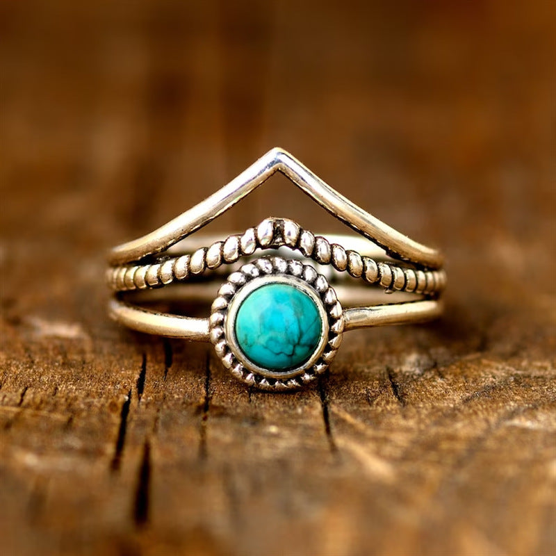 Anillo Velora Turquesa Perla | Oro