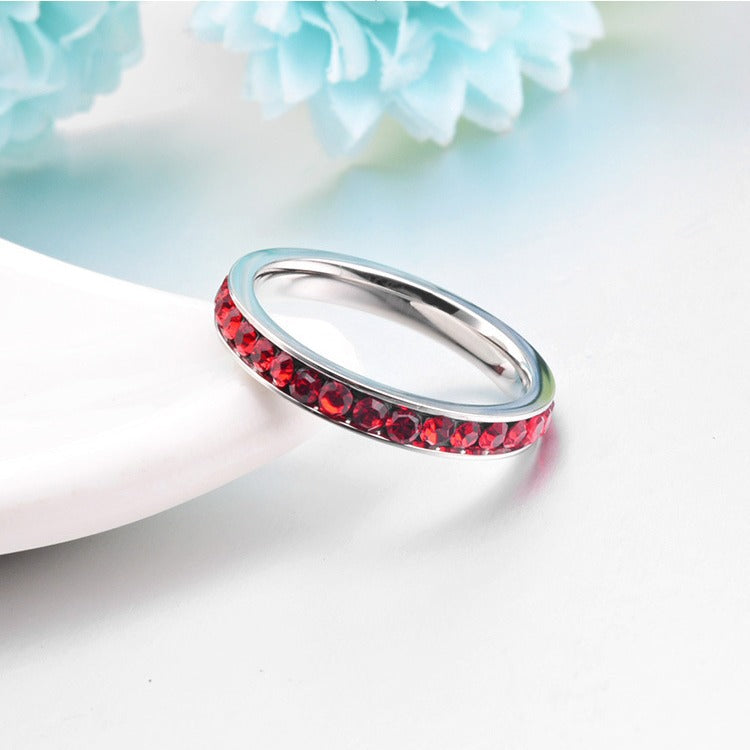 Anillo de Eternidad de Rubí | Oro Blanco