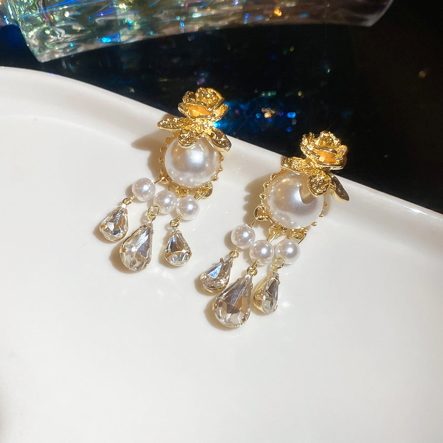 Pendientes Ivoria Pearl Dew Drop | Oro