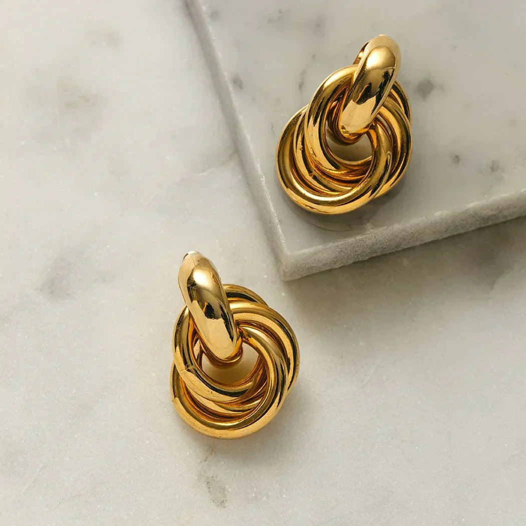 Pendientes Interlocking Øreringe | Oro