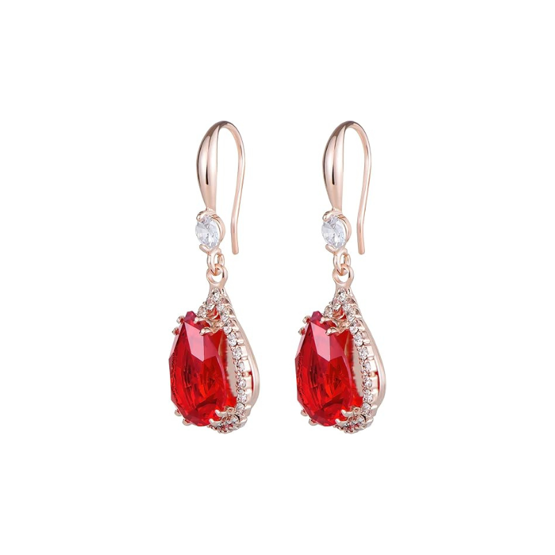Pendientes Ruby Tårerør | Oro Rosa