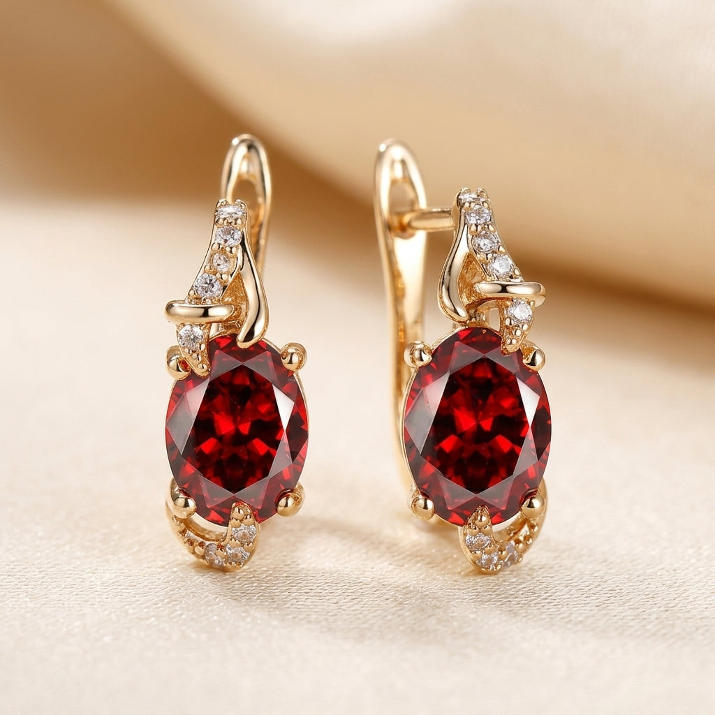 Pendientes Krimson Twilight Drop Øreringe | Oro