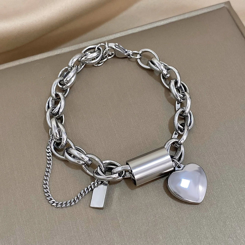 Pulsera Chunky Cálida del Corazón | Oro