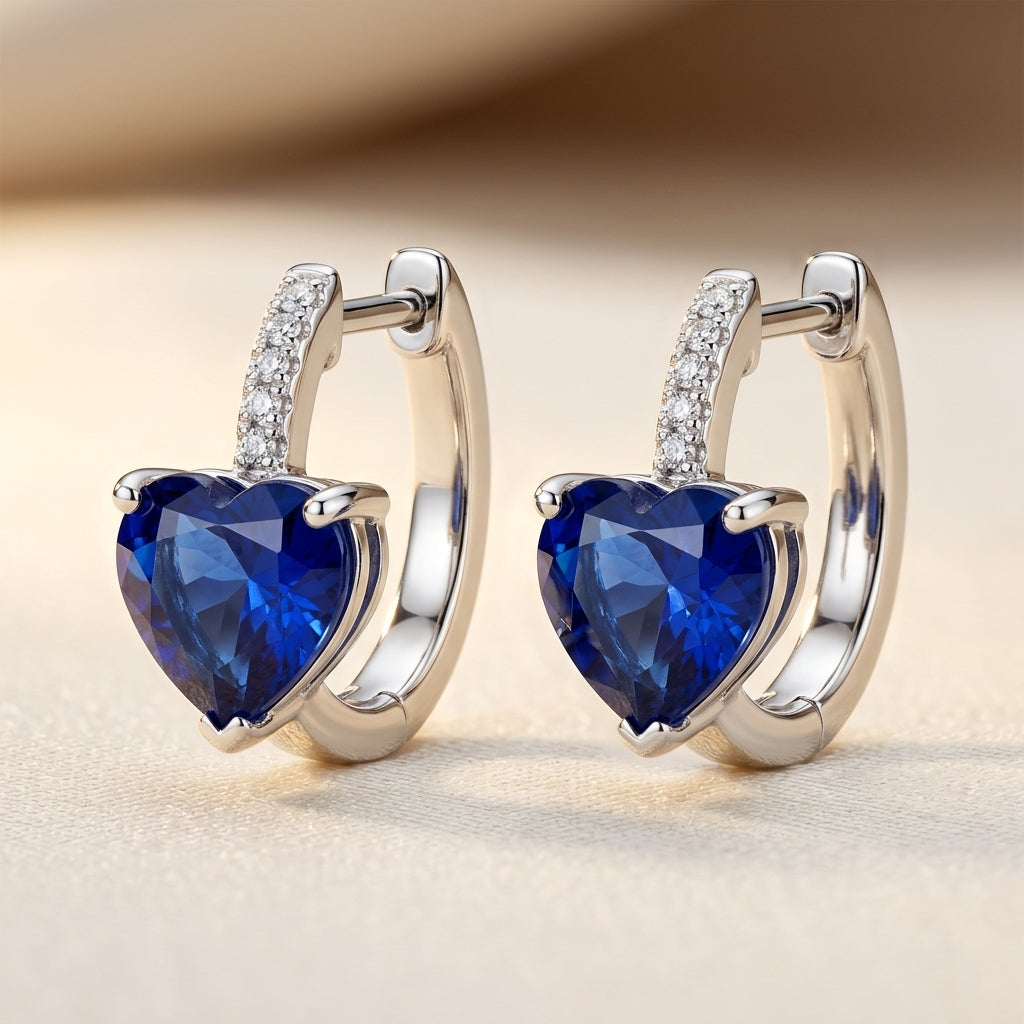 Lunara Cerestelle Pendientes | Oro Blanco