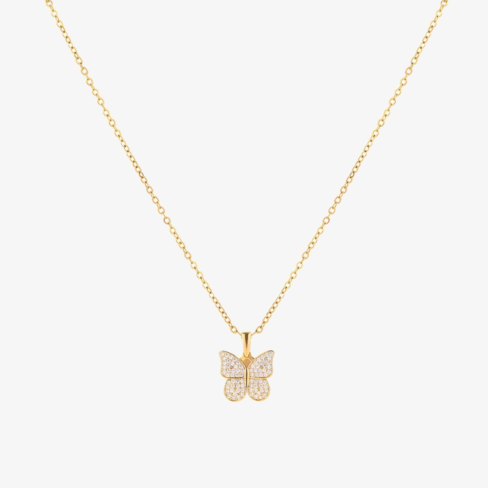 Collar de Mariposas Brillantes | Oro