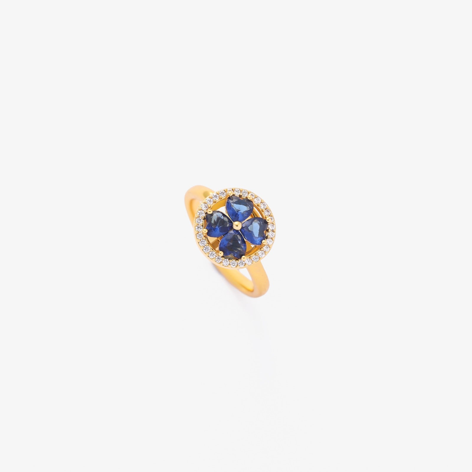 Anillo Giratorio de Corazones de Zafiro | Guld