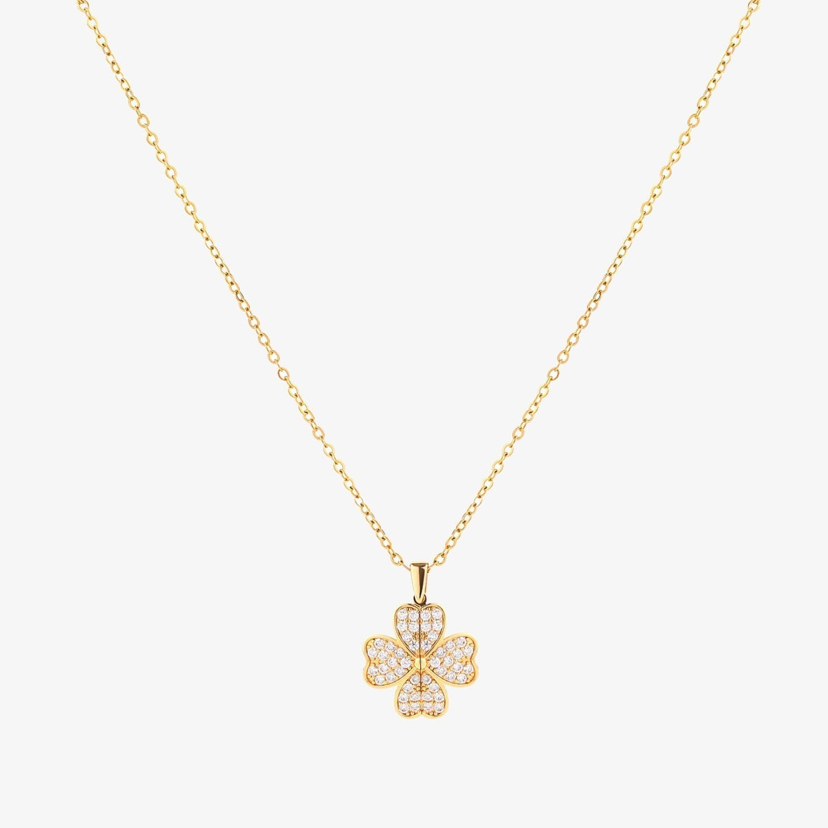 Collar de Flores de Corazón | Oro