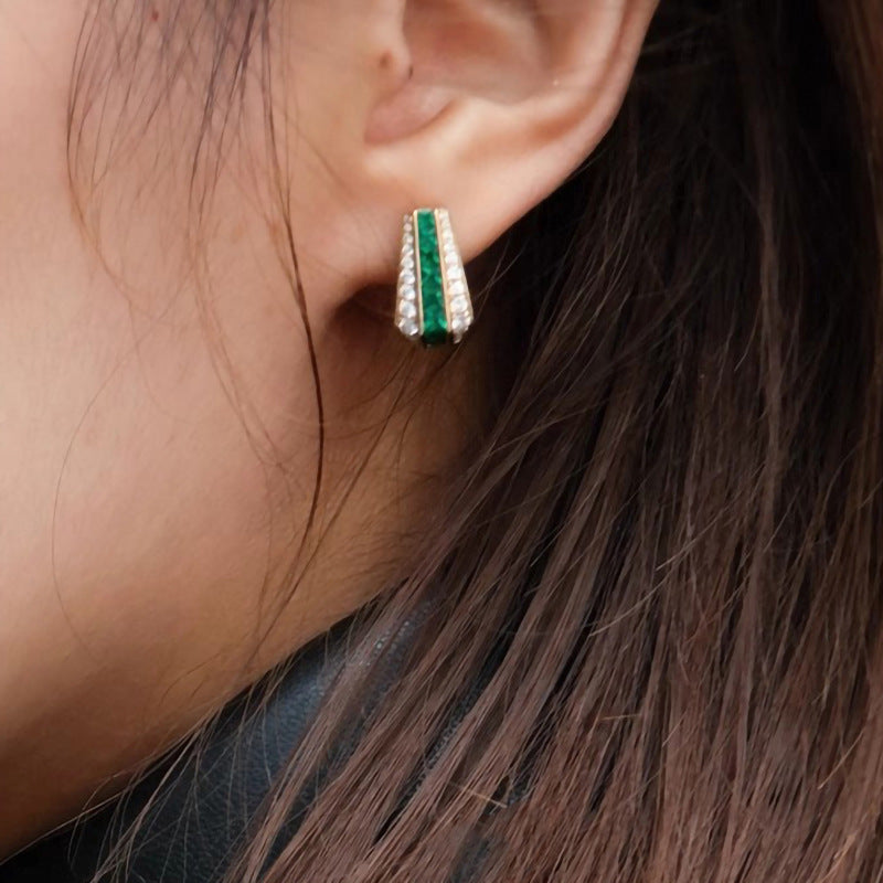 Pendientes Emerald Sienna | Oro