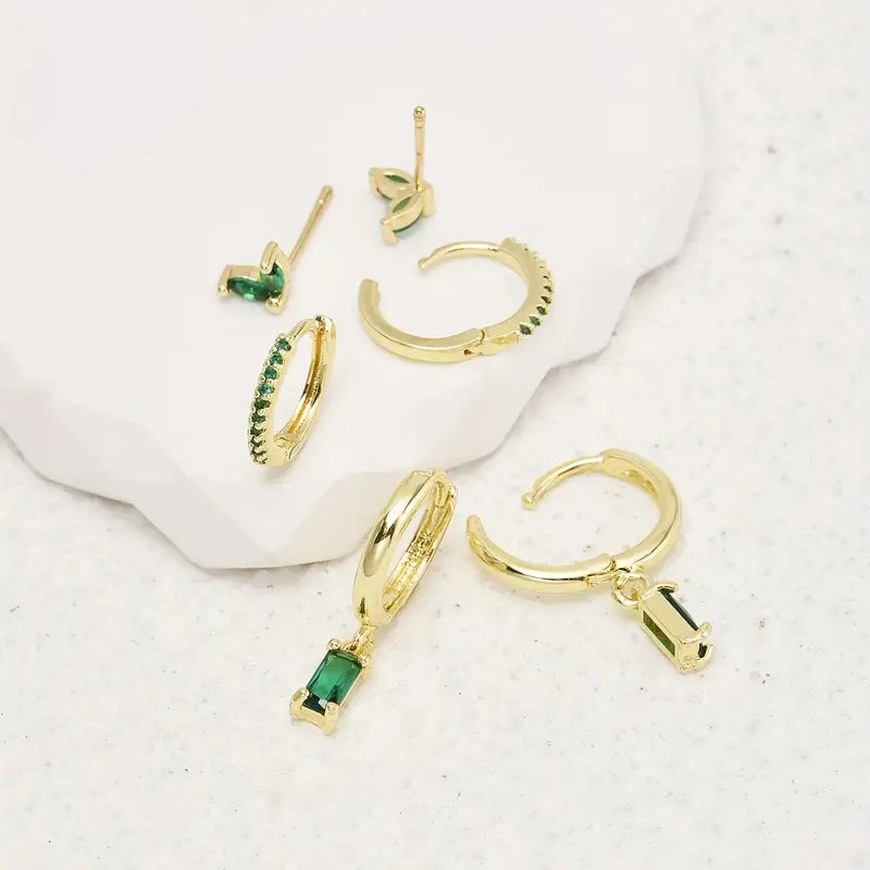 Conjunto de Pendientes Fiorenza Viridelle | Oro