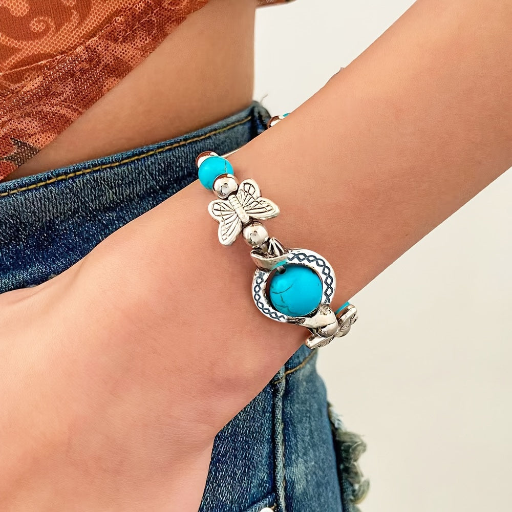 Pulsera Oasis Butterfly Drift | Oro blanco