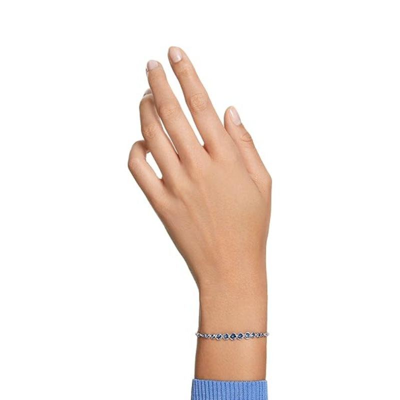 Pulsera de Tenis de Zafiro Redonda | Oro Blanco