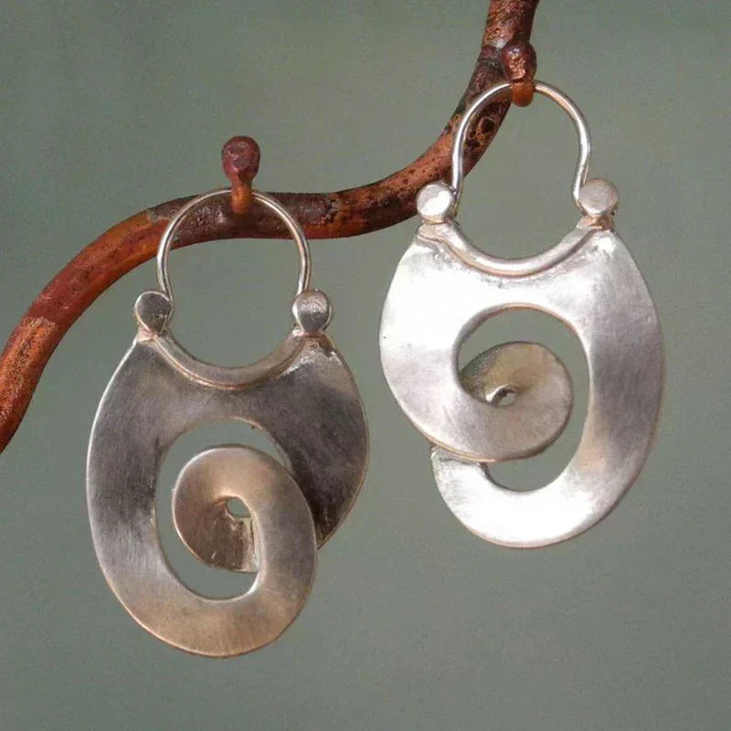 Pendientes de Forma Irregular Antiguos | Oro Blanco