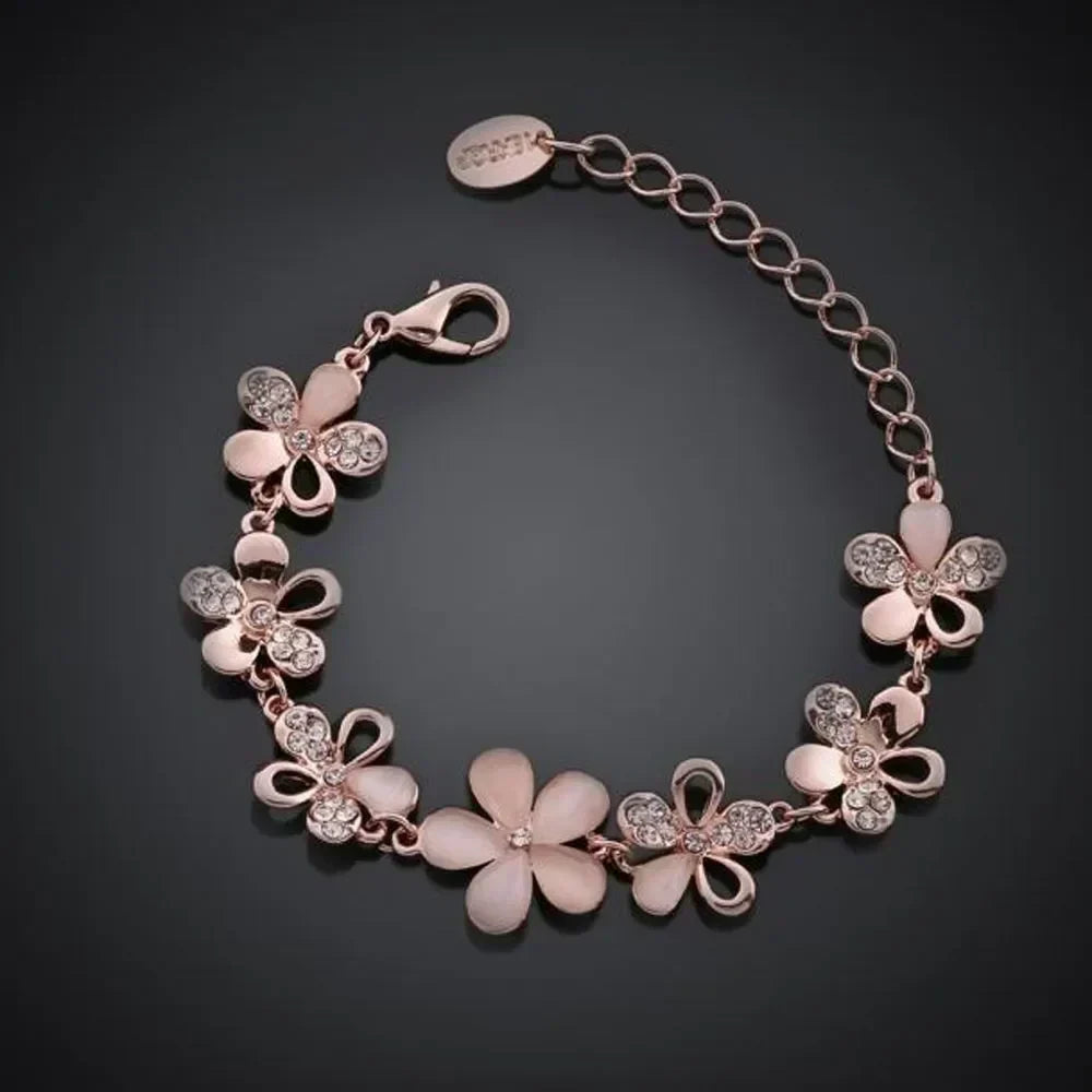 Pulsera de Flor Rosa Antik | Oro Rosa
