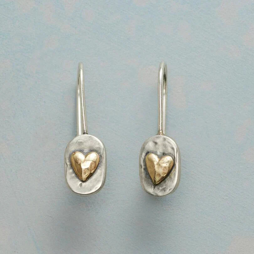 Pendientes en Forma de Corazón Dorado | Oro