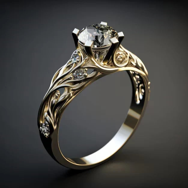 Anillo de Circonia Exótica Deseada | Oro