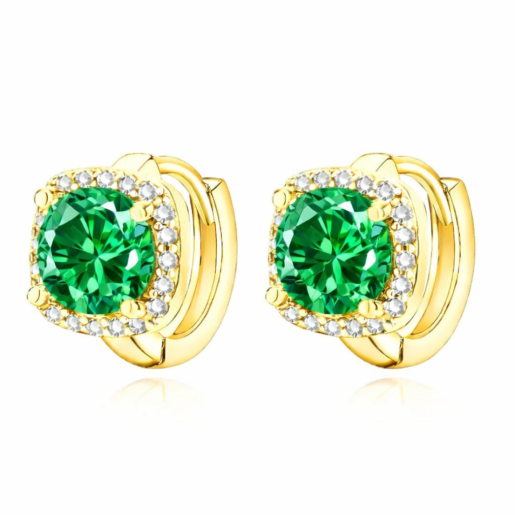 Pendientes Nadine Esmeralda | Oro