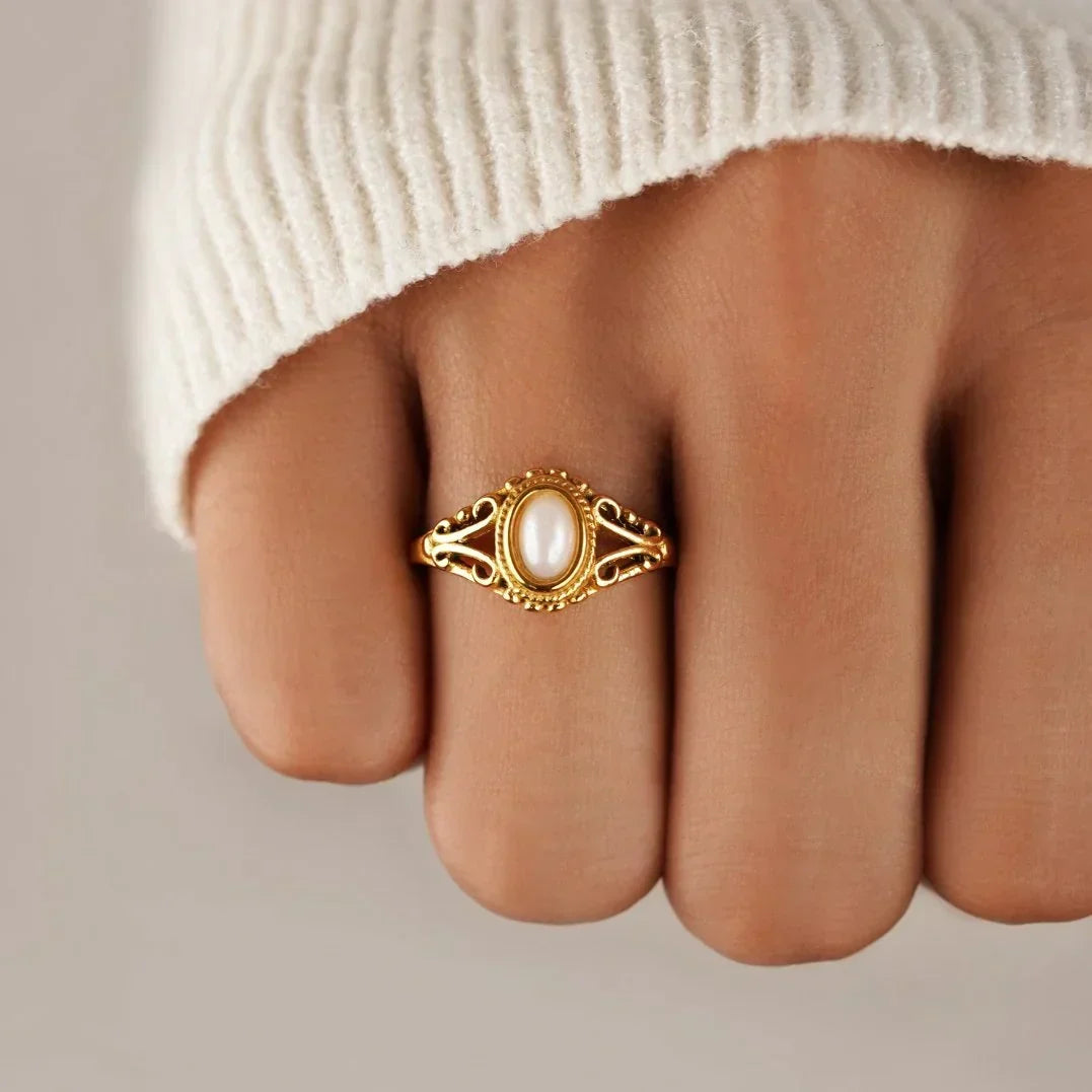 Anillo de Perla Atemporal Zavienne | Oro