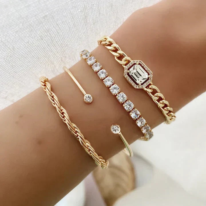Conjunto de Pulseras Domitia Calvina | Oro