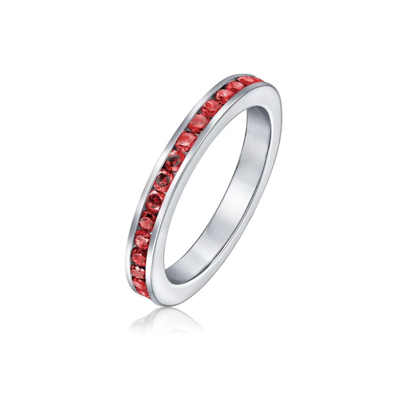 Anillo de Eternidad de Rubí | Oro Blanco