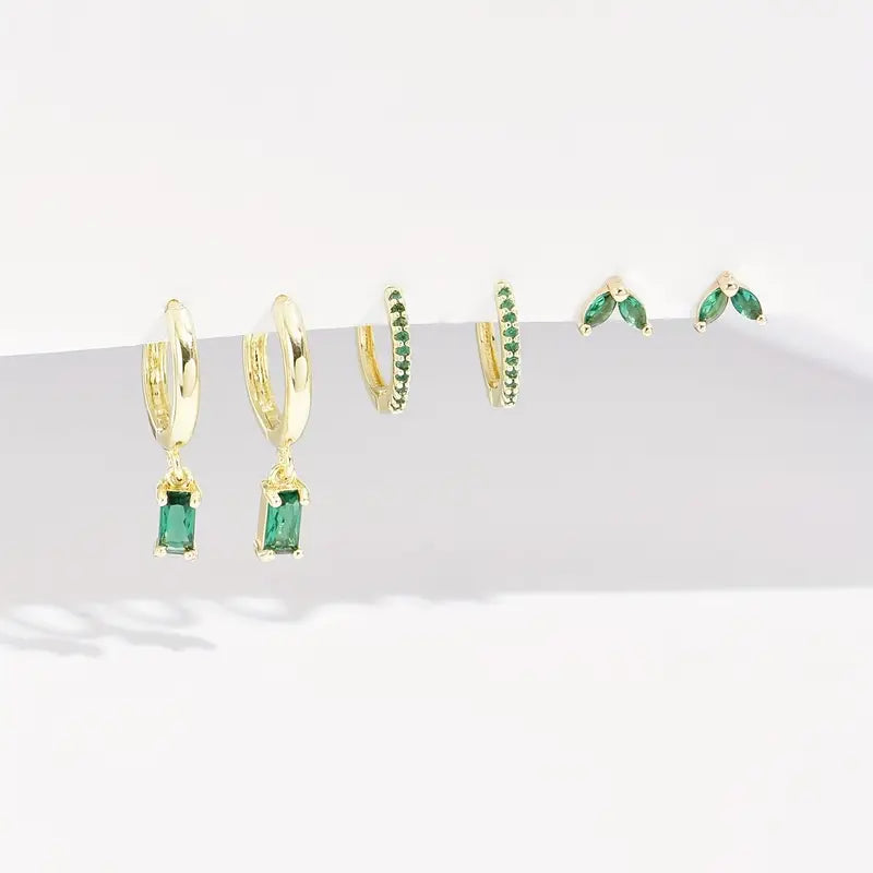 Conjunto de Pendientes Fiorenza Viridelle | Oro