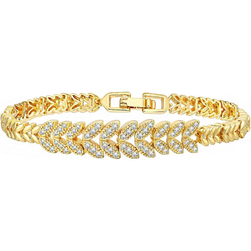 Everleaf Pulsera de Tenis | Oro
