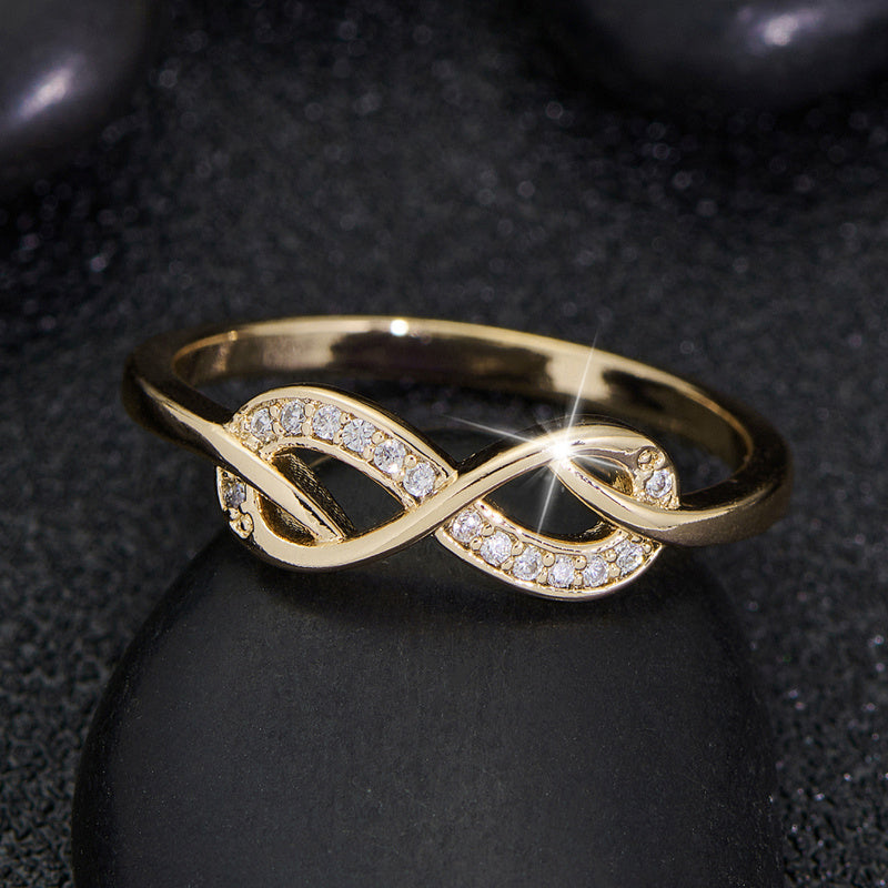 Anillo Infinito de Cristal Lysette | Guld