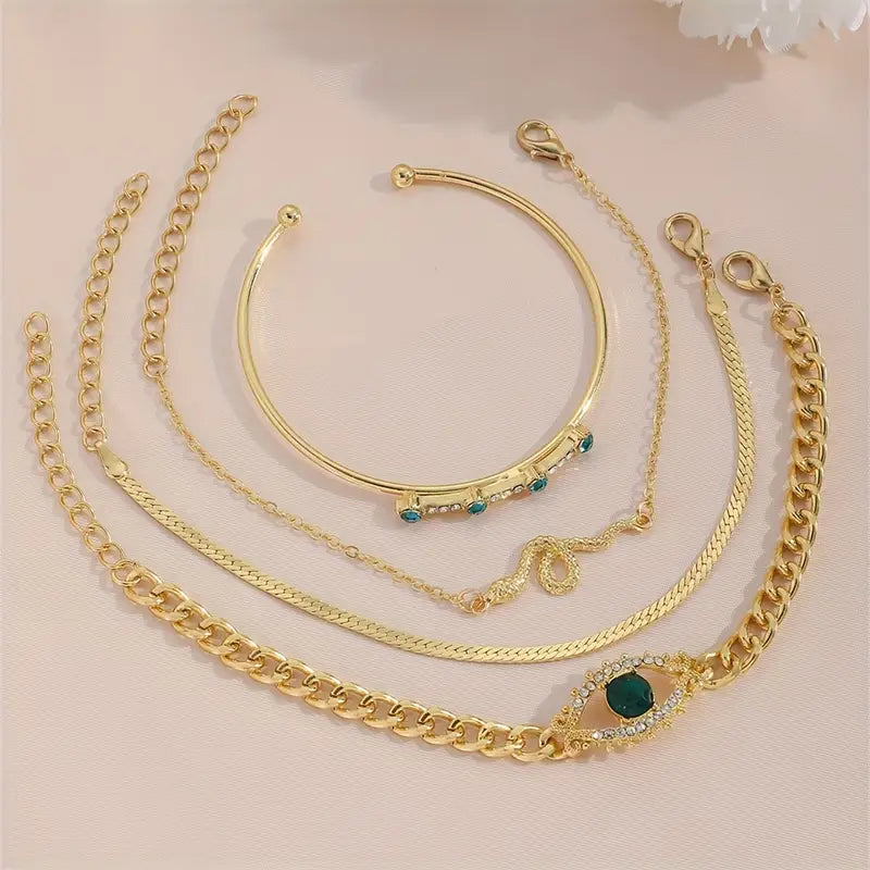 Conjunto de Pulseras Serpina Veyra | Oro