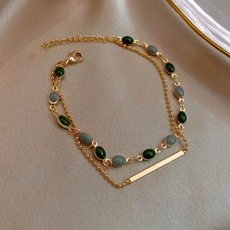 Pulsera Duo Olivia Moss | Oro