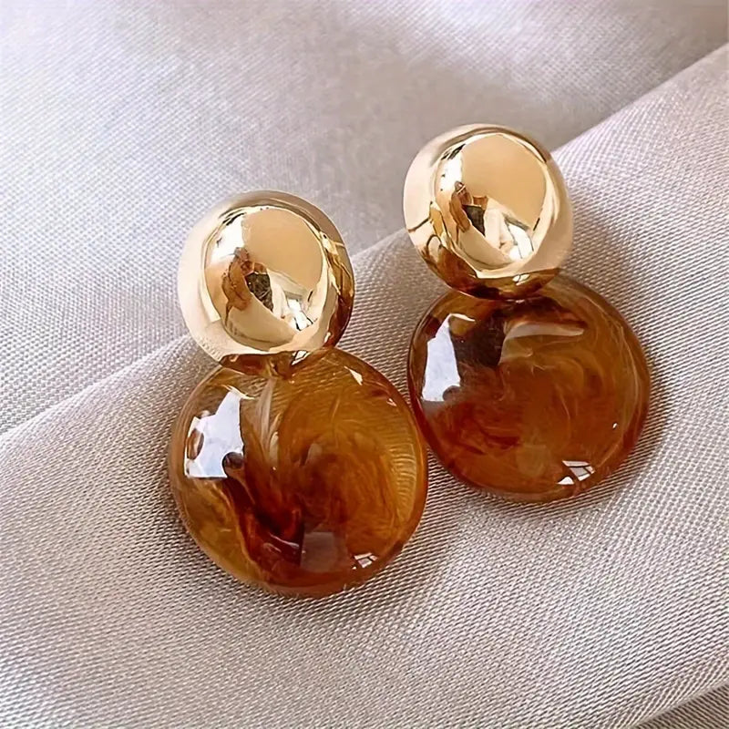 Pendientes Aurélie Amber Drop Ø | Oro