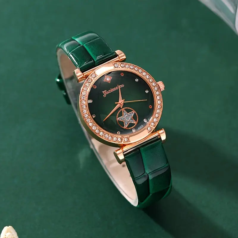 Conjunto de Joyas Verdantra Timecourt | Oro