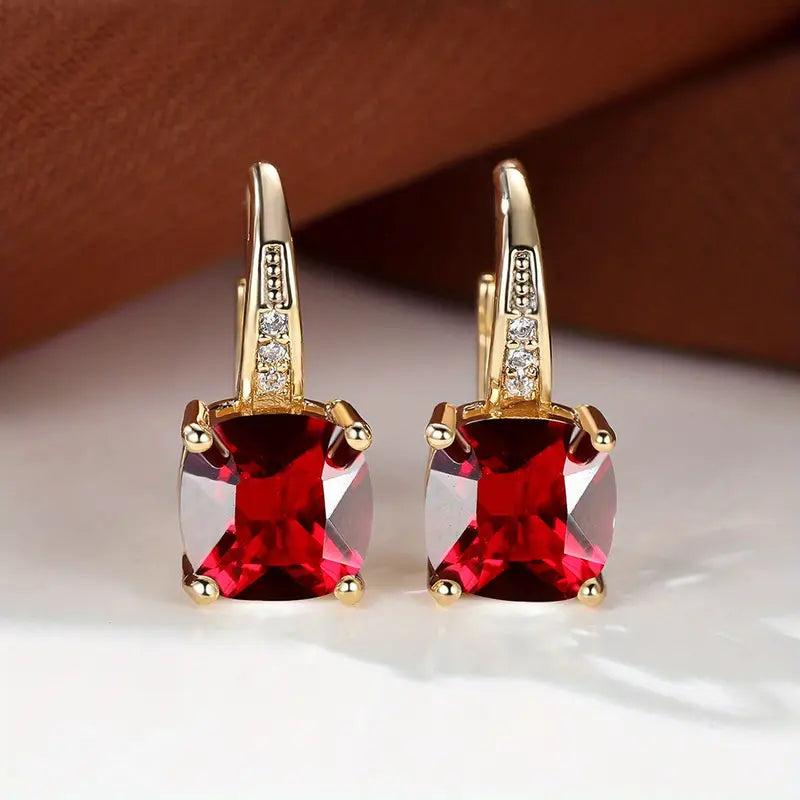 Aretes de Aro de Piedra de Zafiro Místico | Oro
