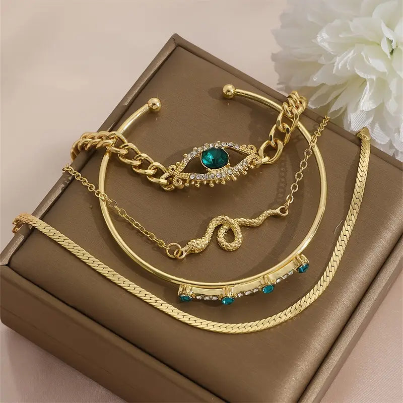 Conjunto de Pulseras Serpina Veyra | Oro